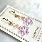 冬色星の耳飾り　ピアス　イヤリング　(レジンアクセサリー)