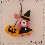 ハロウィン限定✩あみぐるみストラップ(うさぎちゃんとカボチャ)