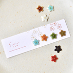 ⁂ 1/12(月)21:00発売 ⁂ 梅の花 耳飾り アソートセット　＊ 陶器 ピアス / イヤリング