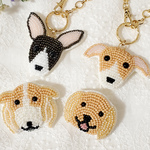 [e様ご予約品]ビーズ刺繍ブローチ、バッグチャーム計4点