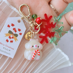 はむはむHappyXmas ハンドメイドレジン　キーホルダー　ハンドメイドキーホルダー　クリスマス
