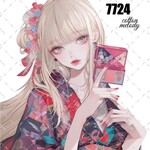 original sticker « no.7724 »     //     人物ステッカー オリジナルステッカー オリジナル人物ステッカー ステッカー cotton melody