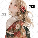 original sticker « no.7731 »     //     人物ステッカー オリジナルステッカー オリジナル人物ステッカー ステッカー cotton melody