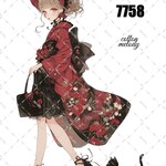 original sticker « no.7758 »     //     人物ステッカー オリジナルステッカー オリジナル人物ステッカー ステッカー cotton melody
