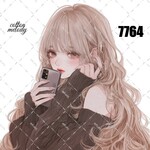 original sticker « no.7764 »     //     人物ステッカー オリジナルステッカー オリジナル人物ステッカー ステッカー cotton melody