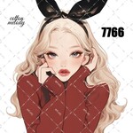 original sticker « no.7766 »     //     人物ステッカー オリジナルステッカー オリジナル人物ステッカー ステッカー cotton melody