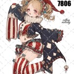 original sticker « no.7806 »     //     人物ステッカー オリジナルステッカー オリジナル人物ステッカー ステッカー cotton melody