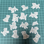 M シュナウザー　フレークシール　10枚