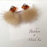 【再販】秋冬に♡*˚べっ甲柄×ファー ピアス orノンホールピアス 