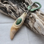 marwy様専用　ヒグマの牙 ターコイズのキーホルダー