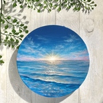 15cm丸✴︎アクリル画《原画》 ✴︎ Beautiful Sunrise ✴︎  