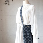 s・・・さま専用ご注文ページ・3WAYバッグ（タンバリン・ネイビー×ブルー/ショルダーベルト刺繍あり）ハンドメイド・ミナペルホネン生地使用