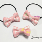 ミニヘアゴムとヘアクリップの3点セット♡ピンク【再販】