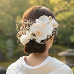 ⚠️su220921様専用✺豪華✺白胡蝶蘭髪飾り✺結婚式 色打掛 成人式 卒業式 袴 花嫁 