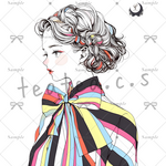 【T62】teatea.オリジナル 人物ステッカー