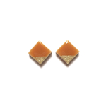キャラメルブラウンのピアス/ノンホールピアス