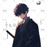 【T80】teatea.オリジナル 人物ステッカー