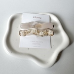 うねうね ヘアクリップ (ミルクホワイト)ウェーブヘアクリップ