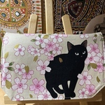 御朱印帳ケース　ねこと桜　和花と和紋様