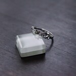 モルダバイト　リエルラインリング　SILVER925　