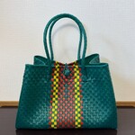 まるごと洗えるバッグ　プラカゴ　メルカド　大容量　トートバッグ　パサールバッグ　XLサイズ 深緑