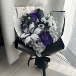 モールフラワー　【ブラックパープル⚫️】　韓国花束　枯れないお花