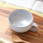 【受注制作】白釉のざっくりほっこりスープカップ