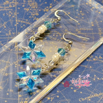 Snow Flake（ブルー＆クリアー）（ピアス/イヤリング）