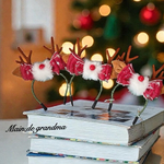 【わんちゃん/ねこちゃん用カチューシャ】クリスマスの魔法を運ぶ赤鼻のトナカイカチューシャ
