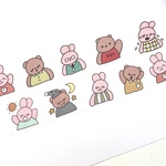 うさぎとくま　マスキングテープ