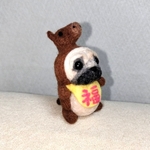 パグ馬の着ぐるみ羊毛フェルト