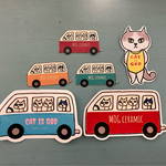 猫たちのステッカー　6枚セット　オリジナルステッカー