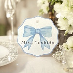全4種　100円/1部 〜ゲスト名印刷込み　リボン　席札/エスコートカード/NAMEタグ【穴開け＋ハトメ】つき