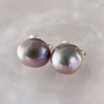 "Pearl Plump Gray（パール プランプ グレー）"ピアス　イヤリング　こぼれパール　バロックパール