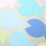 ミニカード《18色》魚 さかな【B018】メッセージカード/タグ/サンキューカード/プチカード/POP/値札/寄せ書き
