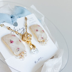 【Holiday set】ふわり漂うお花のピアス/イヤリング　ネックレス　セット