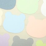 ミニカード《18色》くまちゃん【B032】メッセージカード/タグ/サンキューカード/プチカード/POP/値札/寄せ書き