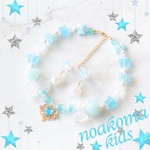 little princess＊star blue princess ♡ キッズイヤリング キッズネックレス セット キッズアクセサリー プレゼント 可愛い 女の子 クリスマス 誕生日 贈り物 星