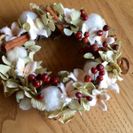 【再販③】アジサイと木の実のドライフラワーリース