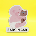【カーマグネット】BABY IN CAR /赤ちゃんとクマ