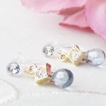 【￥300】ブルードロップ・樹脂ノンホールピアス