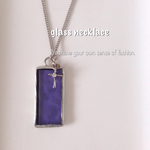 ガラスのnecklace（クロスパープル）