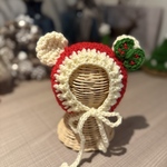 クリスマス リボン くま ニット帽