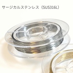 【10m】ワイヤー (線径約0.4mm) SUS316L アーティスティックワイヤー 長さ約10m シルバー A02S
