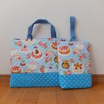 レッスンバッグ＆上靴入れ＊ティータイム×水玉