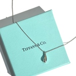 限定価格【TIFFANY&CO.】2041美しい曲線美エルサ・ペレッティ ティアドロップネックレスシルバー925／優美な曲線が魅せる永遠の雫／ヴィンテージ ティファニー シルバーアクセサリーメンズ
