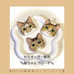 ✨kaii56様専用ページ✨【セミオーダー】我が家の猫ちゃんブローチ