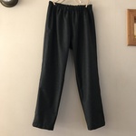 SALE フラノウール（チャコールグレー）で作ったテーパードパンツ