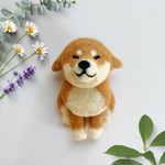 【チャリティー】柴犬のブローチ　〜シン・ひこうき耳〜