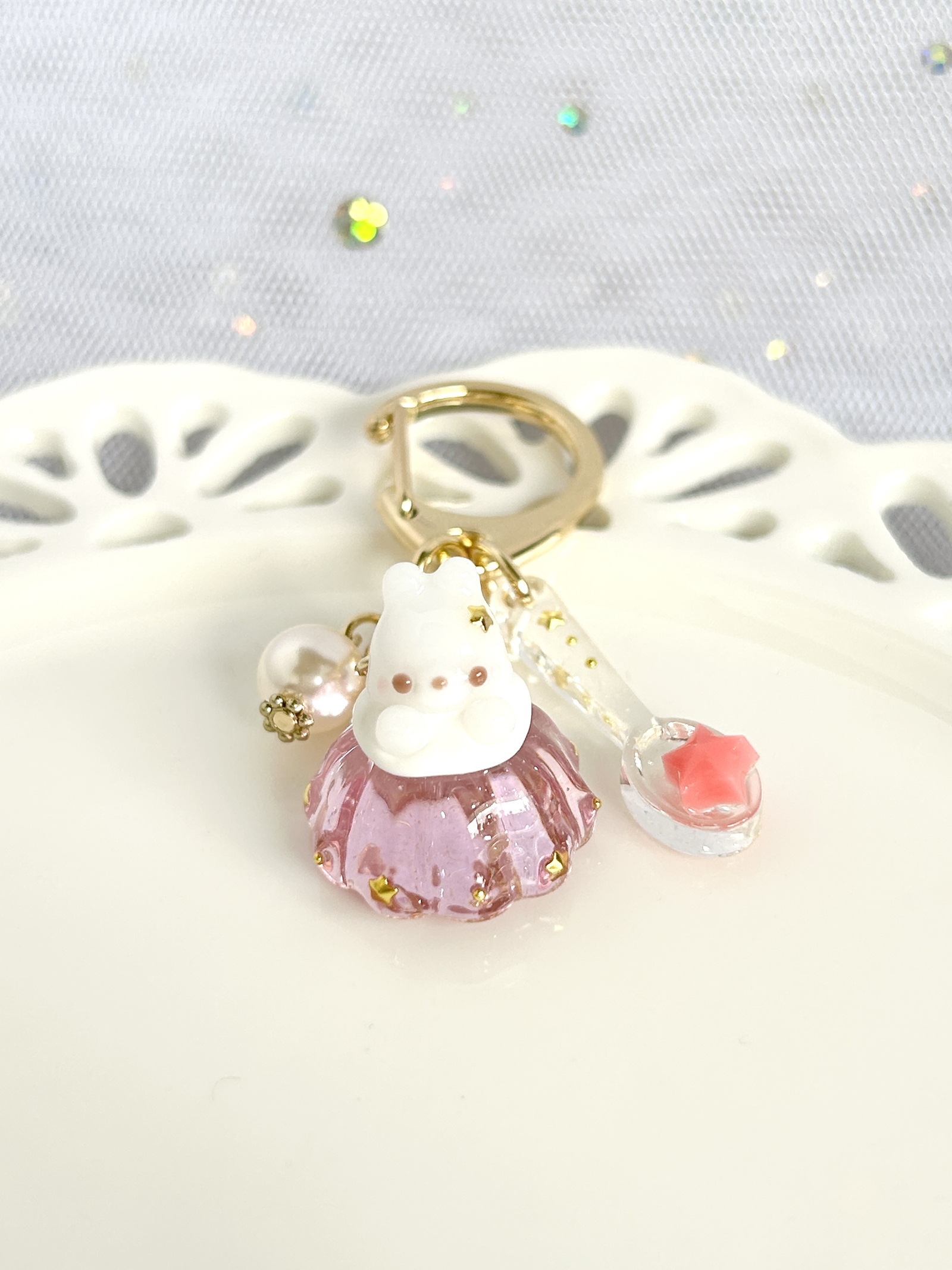うさぎ ピンク アイス シェイカーキーホルダー シャカシャカ